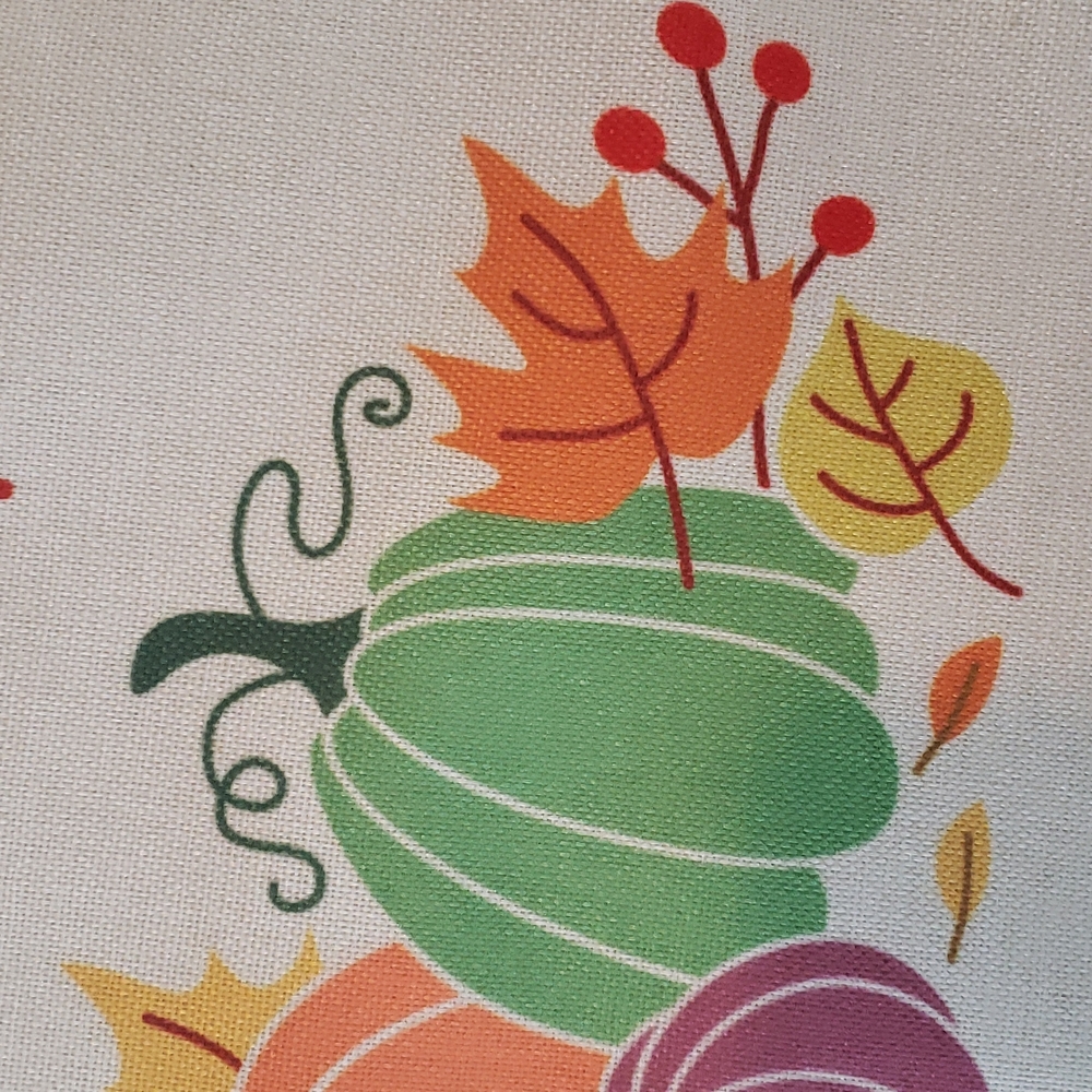 Fall Thanksgiving Pumpkin Season Linen Pillow Cover 18x18 - Picture 7 of 7